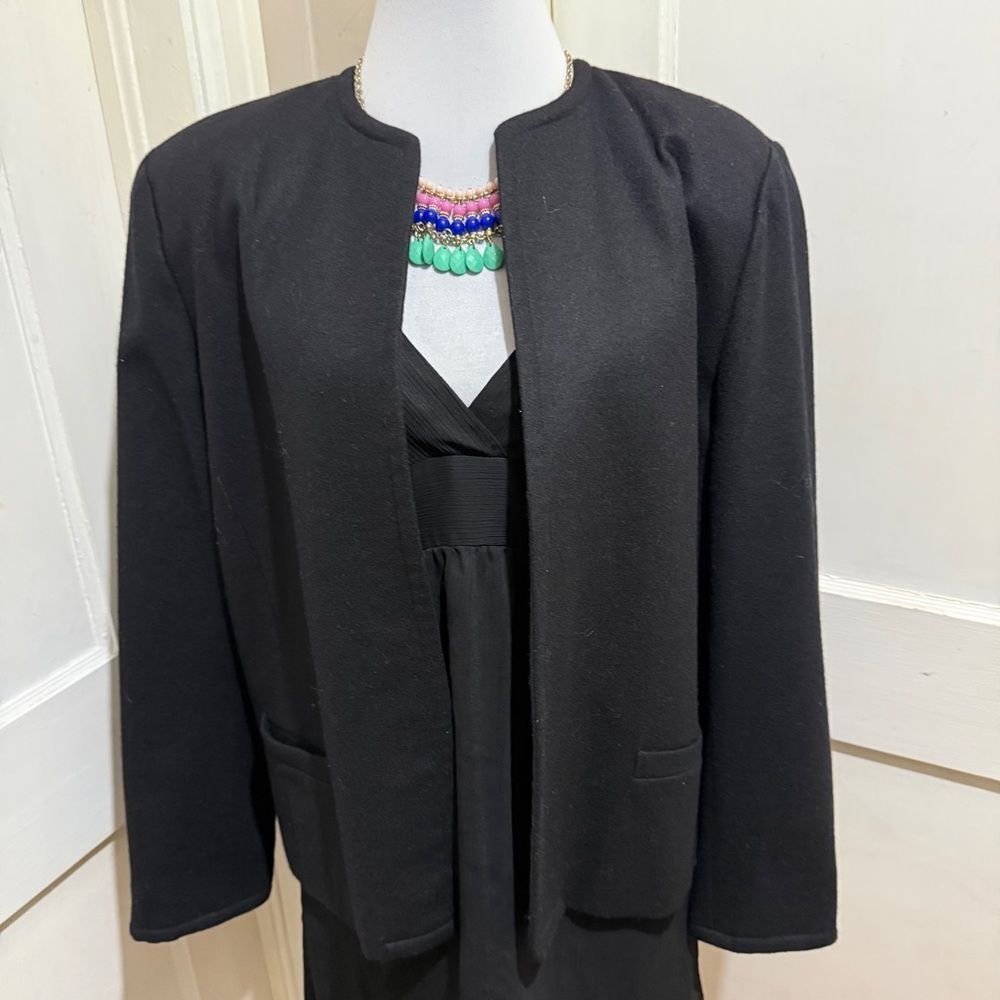 Elegant wool Talbots Black Women's Jacket Plus Size 20